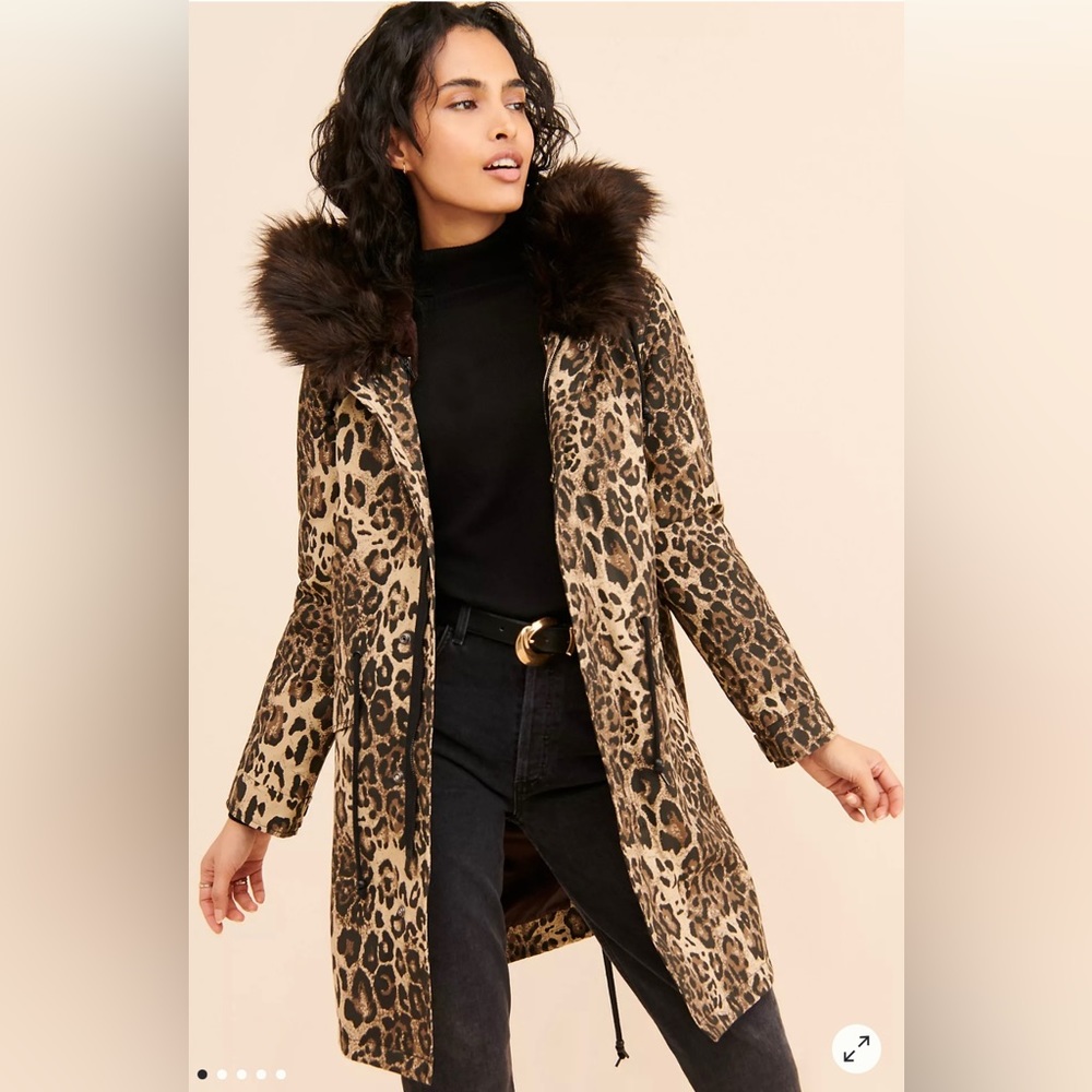Alec Les Filles Leopard Coat Small